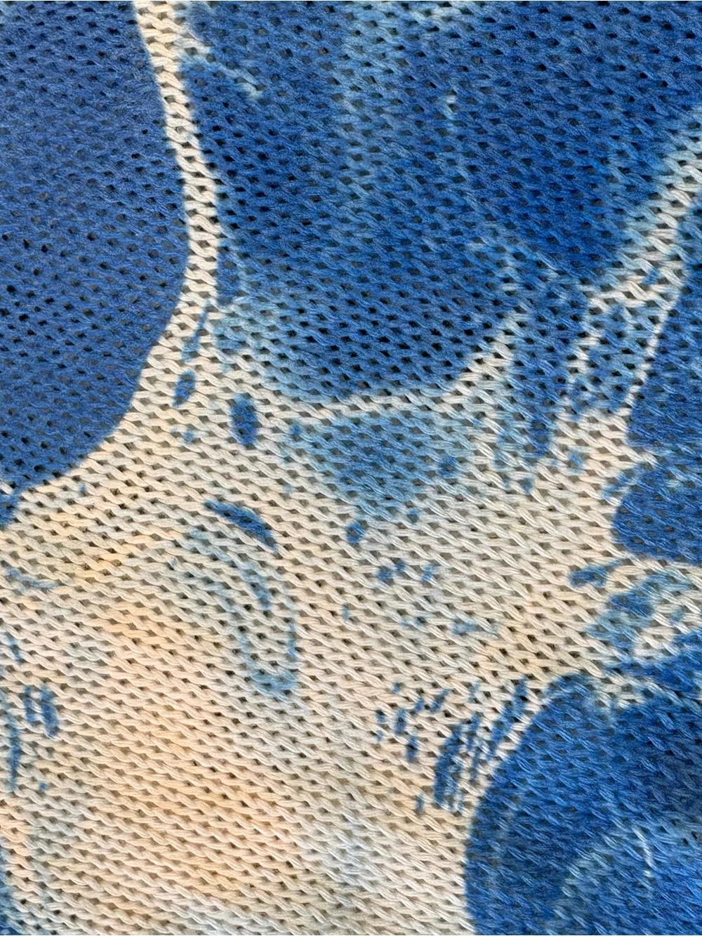 Blue Marble Knit Pillow Cover by Libra + Crew